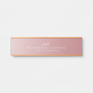 Letrero Para Puerta Negro elegante Minimalistc del arco del oro color