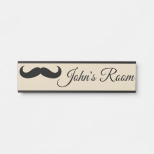 Letrero Para Puerta Nombre de encargo del diseño del bigote