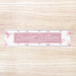 Letrero Para Puerta Nombre de enfermera personalizada de mariposa colo