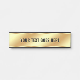 Letrero Para Puerta Nombre de la habitación Elegante Personalizado Tex