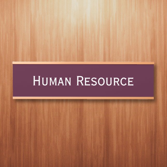 Letrero Para Puerta Nombre del departamento de oficina de Borgoña mode (Modern Burgundy Office Room Department Name Door Sign)