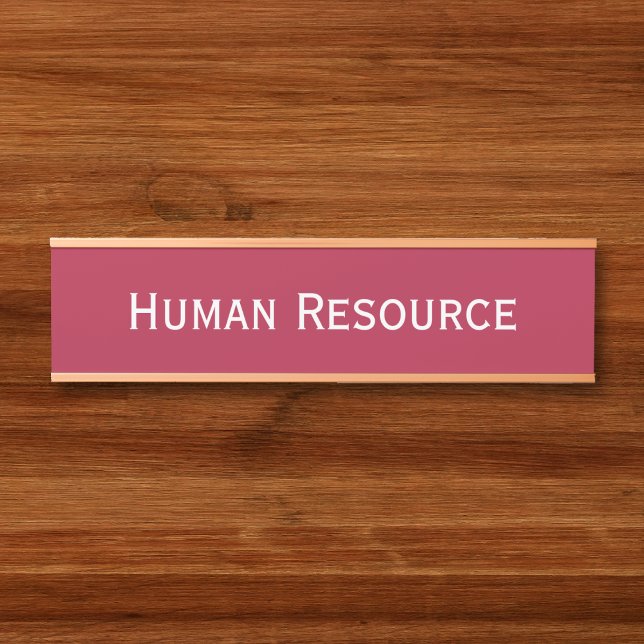 Letrero Para Puerta Nombre del departamento de oficina de Magenta mode (Modern Magenta Office Room Department Name Door Sign)