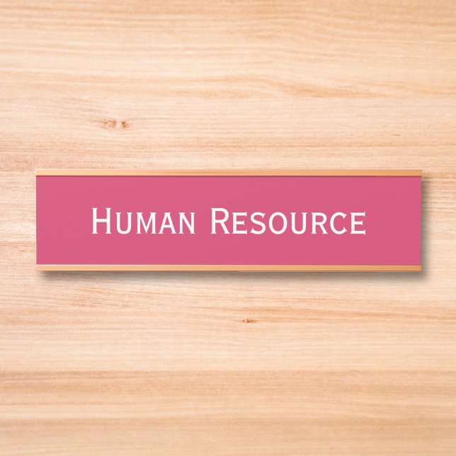Letrero Para Puerta Nombre del departamento de oficina moderno de colo (Modern Dark Pink Office Room Department Name Door Sign)