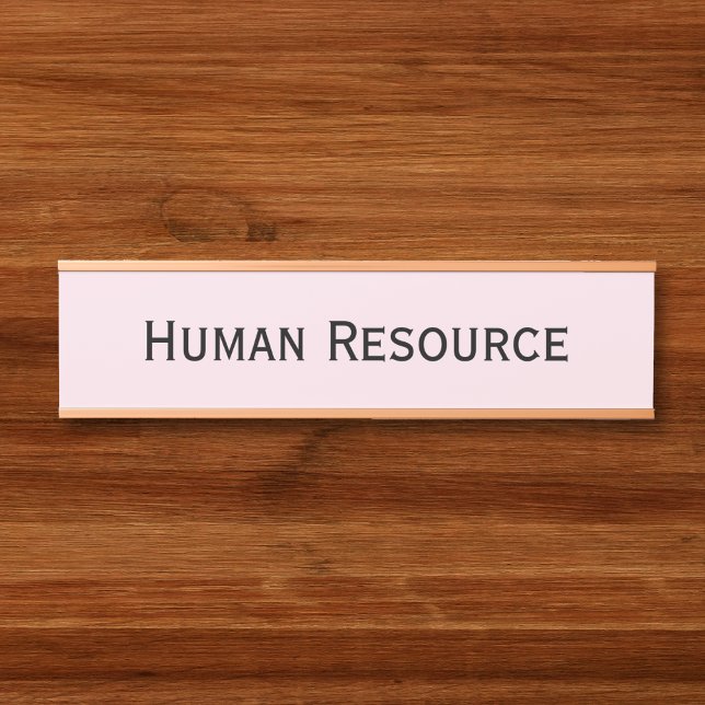 Letrero Para Puerta Nombre del departamento de oficina moderno rosa cl (Modern Light Pink Office Room Department Name Door Sign)