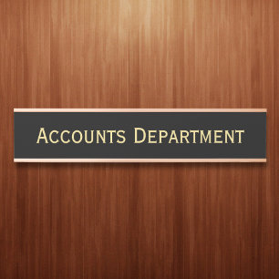 Letrero Para Puerta Nombre del Departamento Escolar de Oficina de Nego