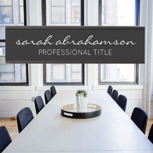 Letrero Para Puerta Nombre largo del Rótulo de la puerta negra profesi