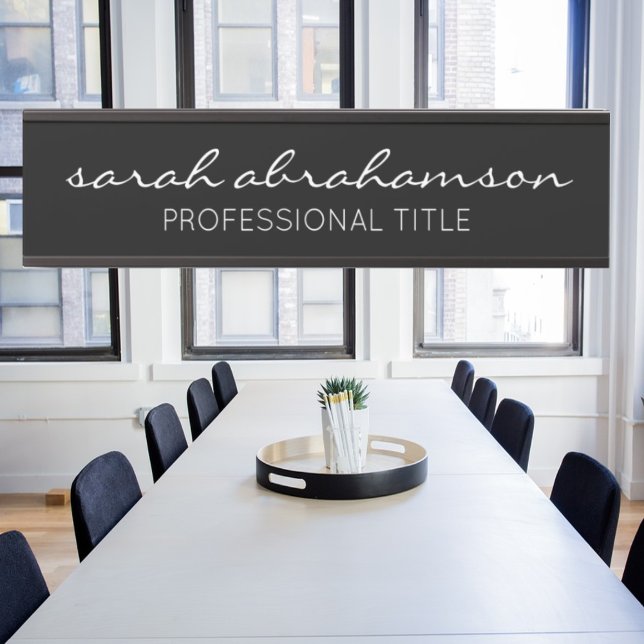 Letrero Para Puerta Nombre largo del Rótulo de la puerta negra profesi (Subido por el creador)