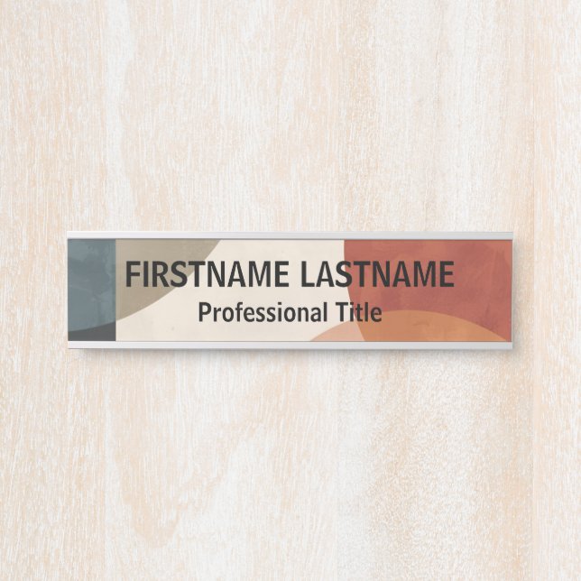Letrero Para Puerta Nombre personalizado de Boho (Anverso)