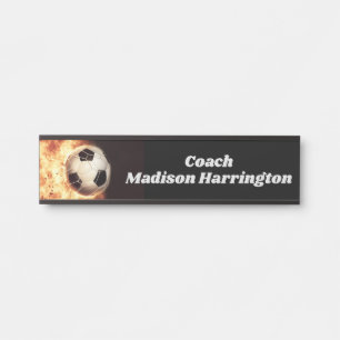Letrero Para Puerta Nombre personalizado Gol de fútbol