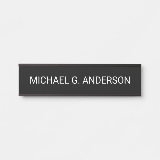 Letrero Para Puerta Nombre Personalizado Profesional (Anverso)