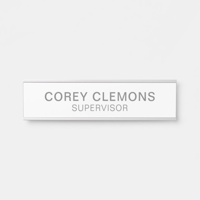 Letrero Para Puerta Nombre personalizado profesional Título Oficina Gr (Anverso)