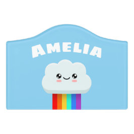 Letrero Para Puerta Nube de corte