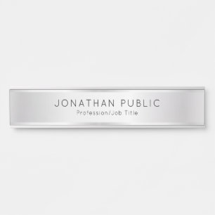 Letrero Para Puerta Office, School Elegant Personalizado Template Faux
