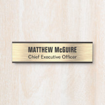 Oficina de apariencia de oro ligero cepillado