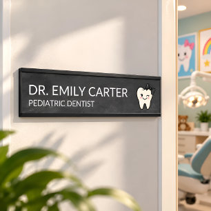 Letrero Para Puerta Oficina de Odontología Pediátrica Personalizada Pu