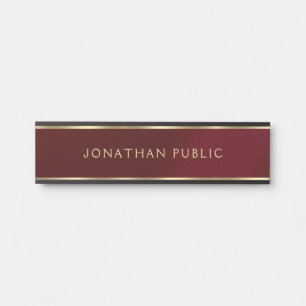 Letrero Para Puerta Oficina en casa personalizada Negocio Escolar Negr