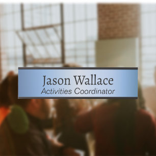 Letrero Para Puerta Oficina Metálica de Blue Faux