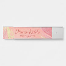 Oro rosa brillo nombre personalizado