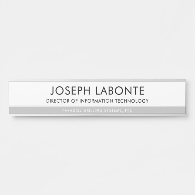 Letrero Para Puerta Paradise Grills Personalizado Wall Nameplate (Anverso)