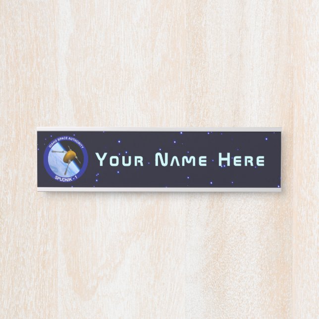 Letrero Para Puerta Parche de misión de satélite Idaho Spudnik (Anverso)