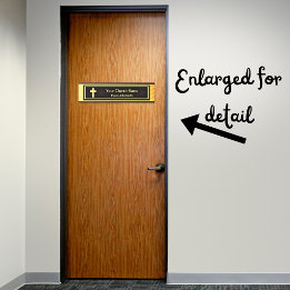 Letrero Para Puerta Pastor De La Iglesia Clásico Oro Y Negro