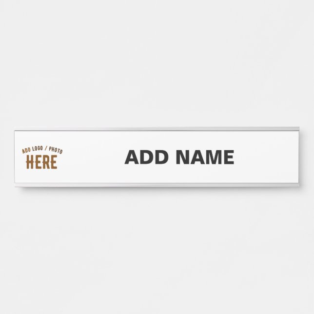 LETRERO PARA PUERTA PERSONALIZABLE MODERNO ESTILO BLANCO VERIFICADO MA (Anverso)