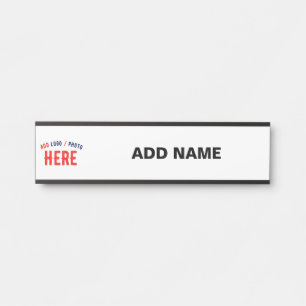 LETRERO PARA PUERTA PERSONALIZABLE MODERNO ESTILO BLANCO VERIFICADO MA