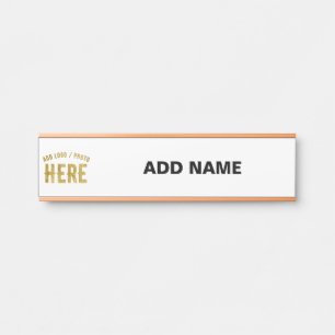 LETRERO PARA PUERTA PERSONALIZABLE MODERNO ESTILO BLANCO VERIFICADO MA