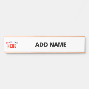 LETRERO PARA PUERTA PERSONALIZABLE MODERNO ESTILO BLANCO VERIFICADO MA