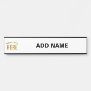 LETRERO PARA PUERTA PERSONALIZABLE MODERNO ESTILO BLANCO VERIFICADO MA