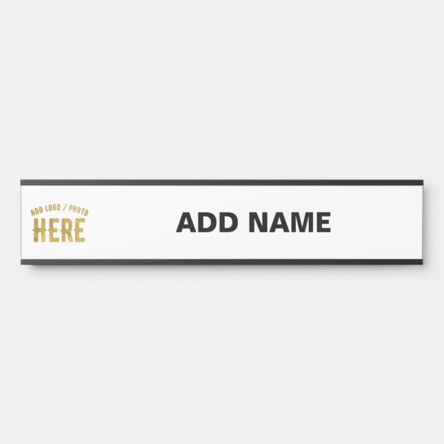 LETRERO PARA PUERTA PERSONALIZABLE MODERNO ESTILO BLANCO VERIFICADO MA (Anverso)