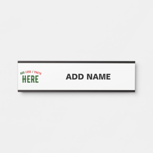 LETRERO PARA PUERTA PERSONALIZABLE MODERNO ESTILO BLANCO VERIFICADO MA (Anverso)
