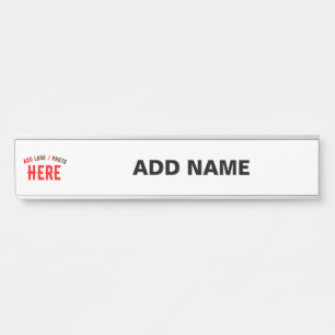 LETRERO PARA PUERTA PERSONALIZABLE MODERNO ESTILO BLANCO VERIFICADO MA