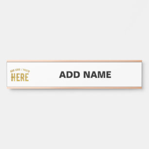 LETRERO PARA PUERTA PERSONALIZABLE MODERNO ESTILO BLANCO VERIFICADO MA
