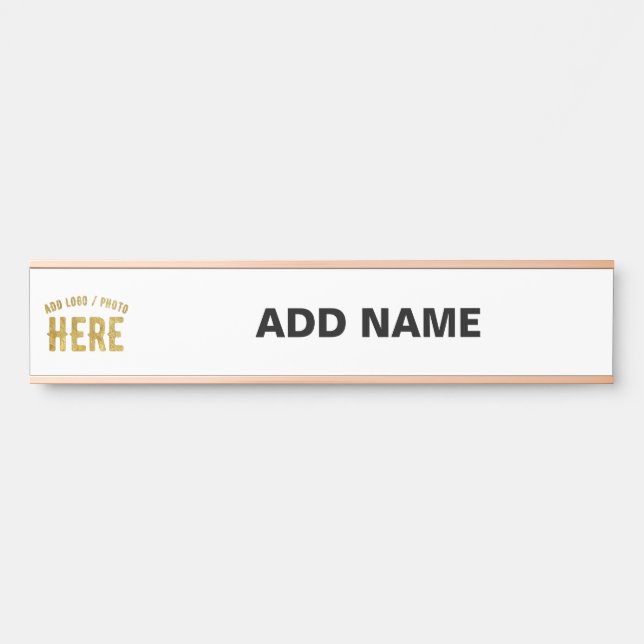 LETRERO PARA PUERTA PERSONALIZABLE MODERNO ESTILO BLANCO VERIFICADO MA (Anverso)