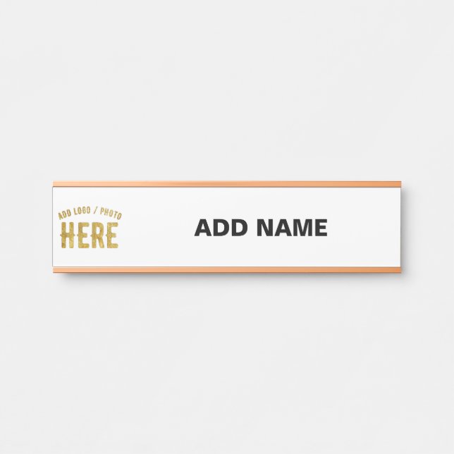LETRERO PARA PUERTA PERSONALIZABLE MODERNO ESTILO BLANCO VERIFICADO MA (Anverso)