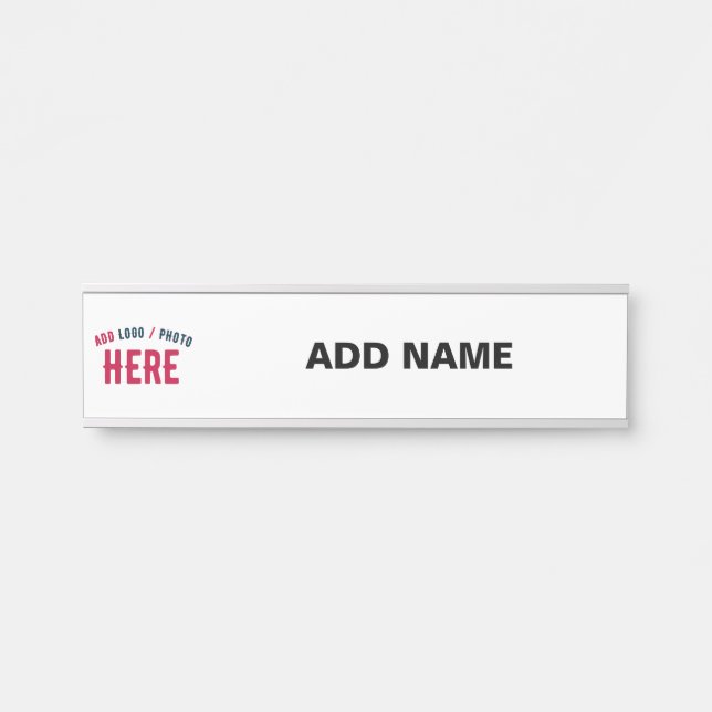LETRERO PARA PUERTA PERSONALIZABLE MODERNO ESTILO BLANCO VERIFICADO MA (Anverso)