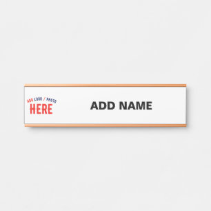 LETRERO PARA PUERTA PERSONALIZABLE MODERNO ESTILO BLANCO VERIFICADO MA