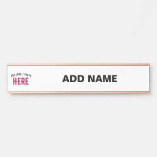 LETRERO PARA PUERTA PERSONALIZABLE MODERNO ESTILO BLANCO VERIFICADO MA