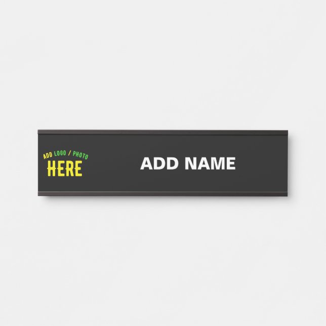 LETRERO PARA PUERTA PERSONALIZABLE MODERNO ESTILO NEGRO VERIFICADO MAR (Anverso)