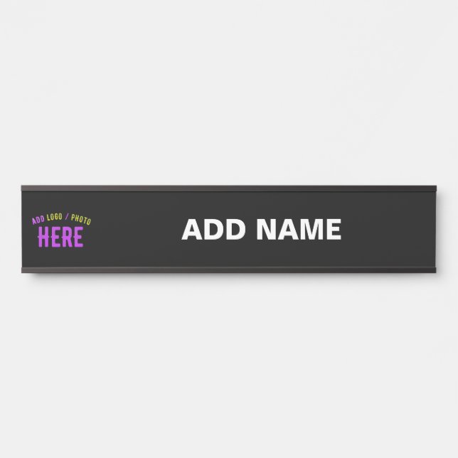 LETRERO PARA PUERTA PERSONALIZABLE MODERNO ESTILO NEGRO VERIFICADO MAR (Anverso)