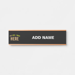 LETRERO PARA PUERTA PERSONALIZABLE MODERNO ESTILO NEGRO VERIFICADO MAR