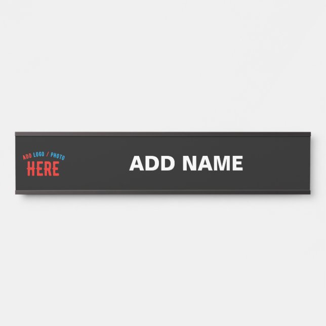LETRERO PARA PUERTA PERSONALIZABLE MODERNO ESTILO NEGRO VERIFICADO MAR (Anverso)