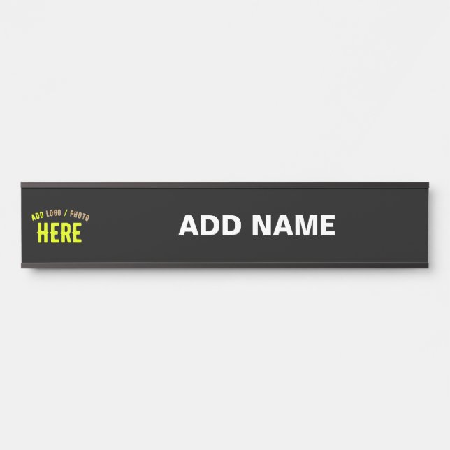 LETRERO PARA PUERTA PERSONALIZABLE MODERNO ESTILO NEGRO VERIFICADO MAR (Anverso)