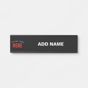 LETRERO PARA PUERTA PERSONALIZABLE MODERNO ESTILO NEGRO VERIFICADO MAR