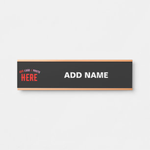 LETRERO PARA PUERTA PERSONALIZABLE MODERNO ESTILO NEGRO VERIFICADO MAR