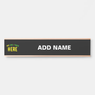 LETRERO PARA PUERTA PERSONALIZABLE MODERNO ESTILO NEGRO VERIFICADO MAR