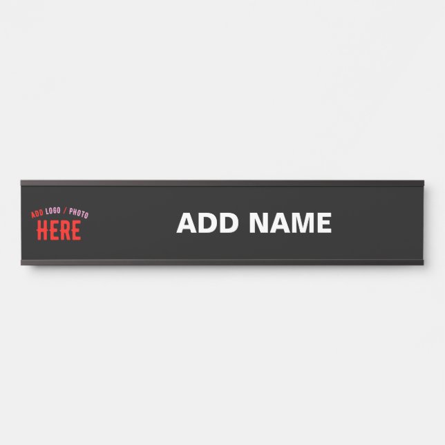 LETRERO PARA PUERTA PERSONALIZABLE MODERNO ESTILO NEGRO VERIFICADO MAR (Anverso)
