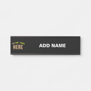 LETRERO PARA PUERTA PERSONALIZABLE MODERNO ESTILO NEGRO VERIFICADO MAR