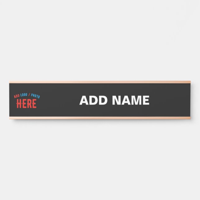 LETRERO PARA PUERTA PERSONALIZABLE MODERNO ESTILO NEGRO VERIFICADO MAR (Anverso)